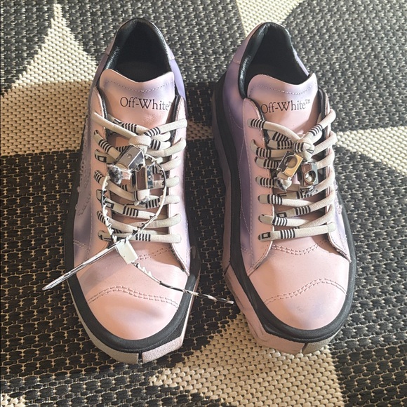 Off-White Shoes - Off-White Lavender and Black Sneakers size 6